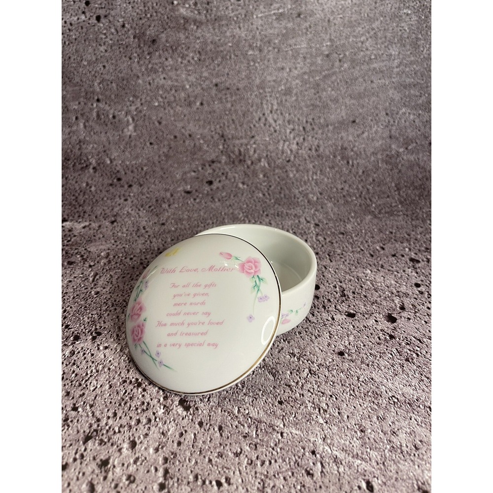 Russ Berrie Trinket Box "With Love Mother"